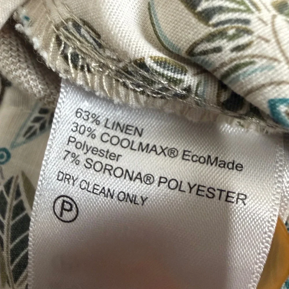 Tommy Bahama Linen Blend Pants Mens 36x30 Beige Casual Beach Resort Lightweight
